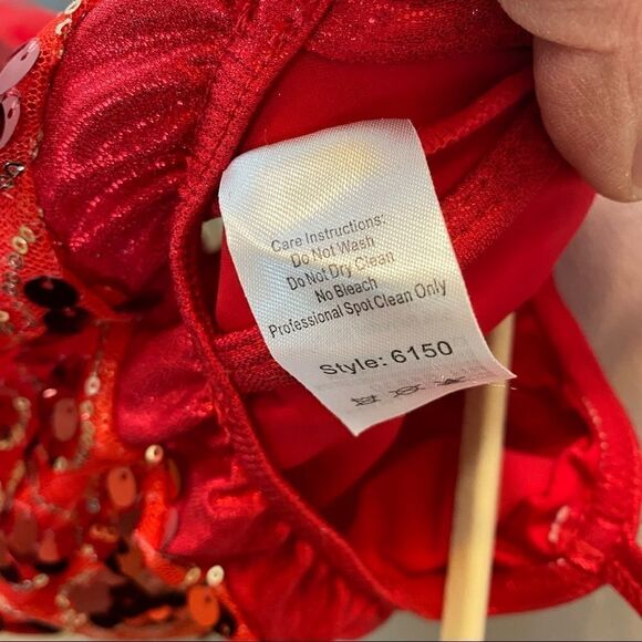 Weissman Dance costume Red tutu ballet jazz dress leotard 6150 small child SC 6 - Picture 11 of 13